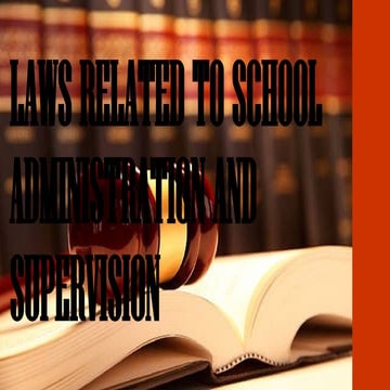 Laws related to educational administration