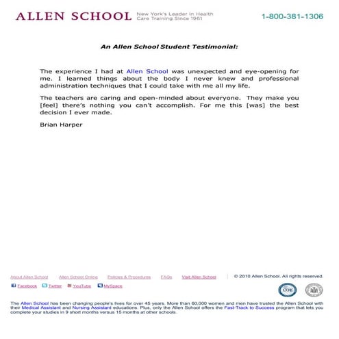 Allen School Student of the Month: October 2011 | DOCX