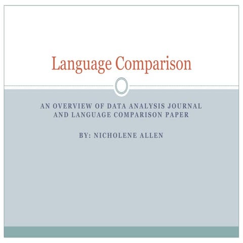 Language Comparison