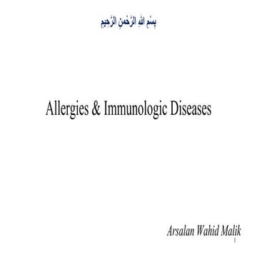 Allergies &amp; immunologic diseases