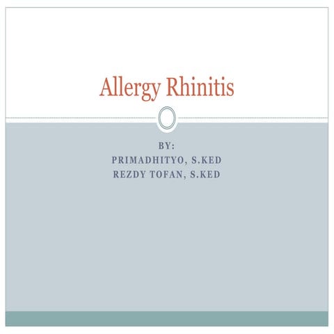 Rhinitis and Sinusitis | DOCX