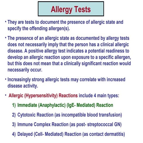 Allergy testing