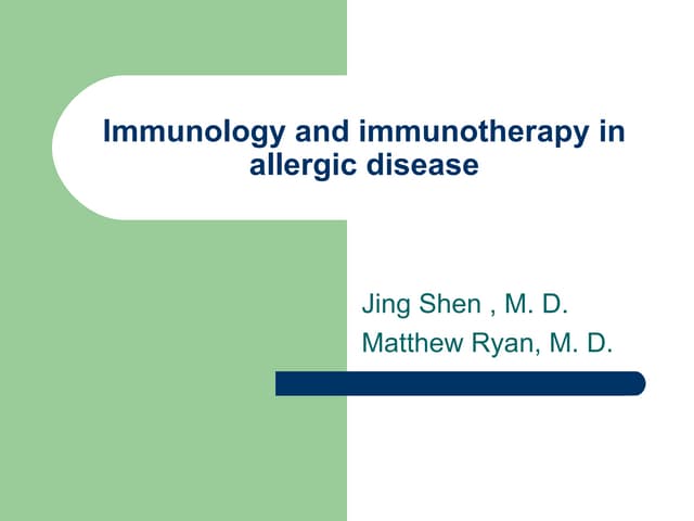 Allergy and Hypersensitivity