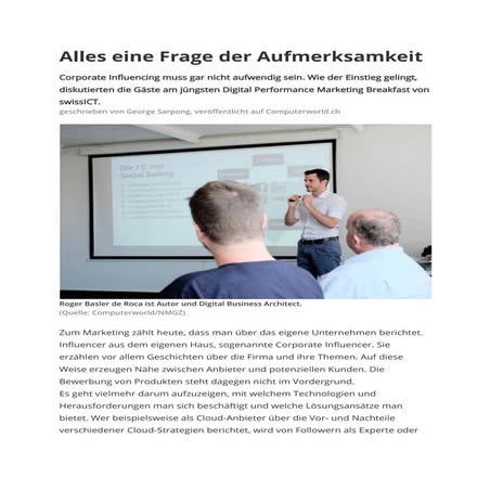 Alles eine frage der Aufmerksamkeit