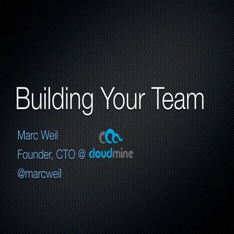 Building your startup's team
