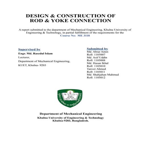 Rod and Yoke Connection
