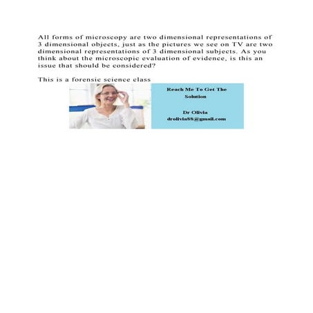 All forms of microscopy are two dimensional representations of 3 dim.docx