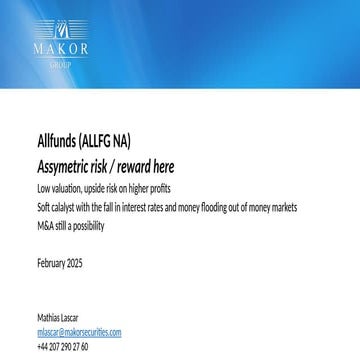 Allfunds investment case review from Feb 2025