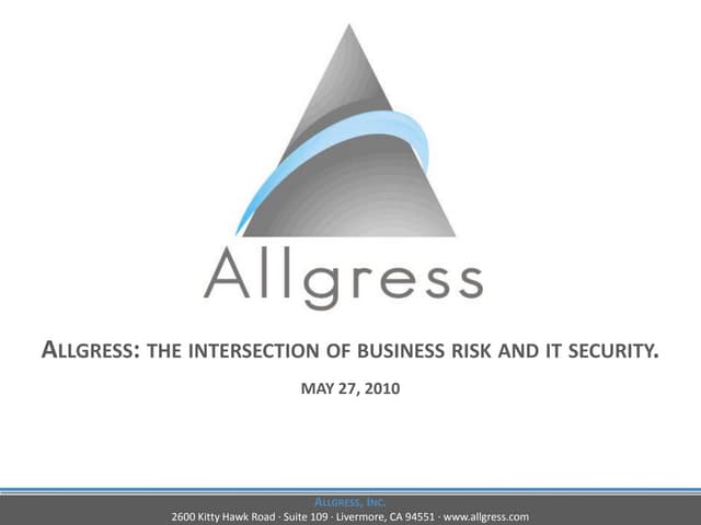 Allgress High Level Presentation
