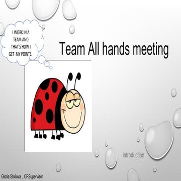 All hands meeting - introductory