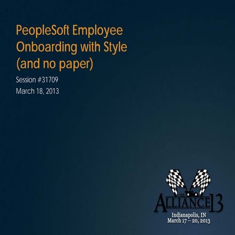 PeopleSoft Employee Onboarding with Style (and no paper)