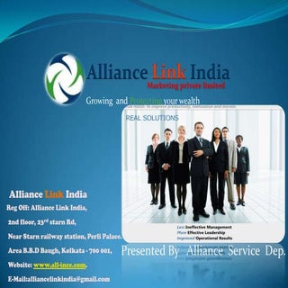 Alliance Link India Ppt For Print Out