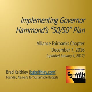 Implementing Governor Hammond's "50...
