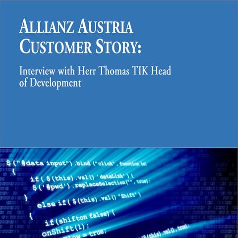 CAST Customer Story: Interview with Herr Thomas TIK, Allianz Austria