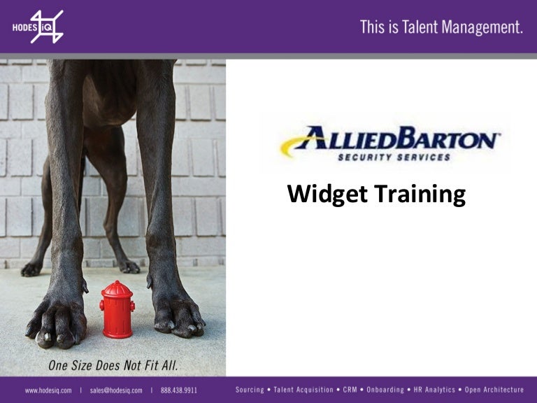 Allied Barton Widget Training with LinkedIn information