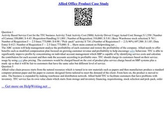 Allied Office Product Case Study