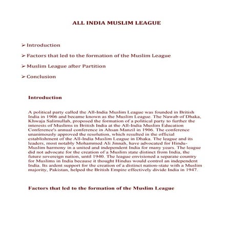 All India Muslim League