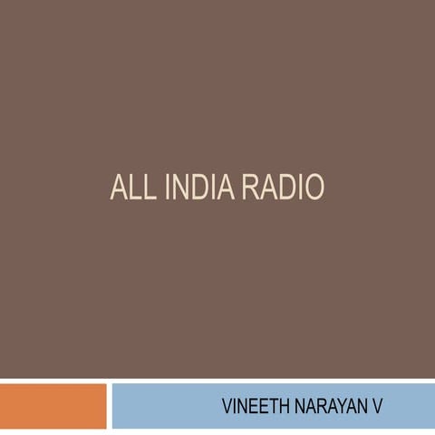 All india radio and public broadcasting