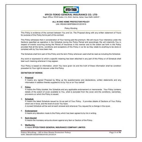 Household insurance | Home Insurance | Package Policy | PDF