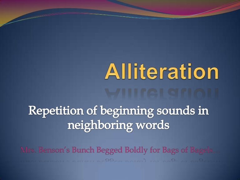 Alliteration