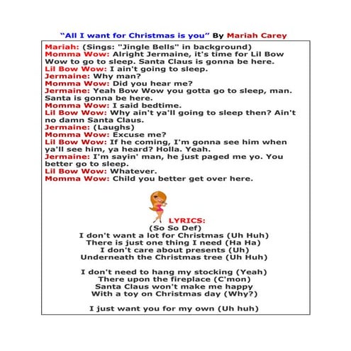 All iwantforchristmasisyoubymariahcareyanimation