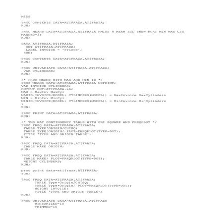 SAS CODES AND TRICKS
