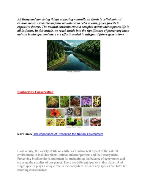 All living and non living things occurring naturally on Earth is