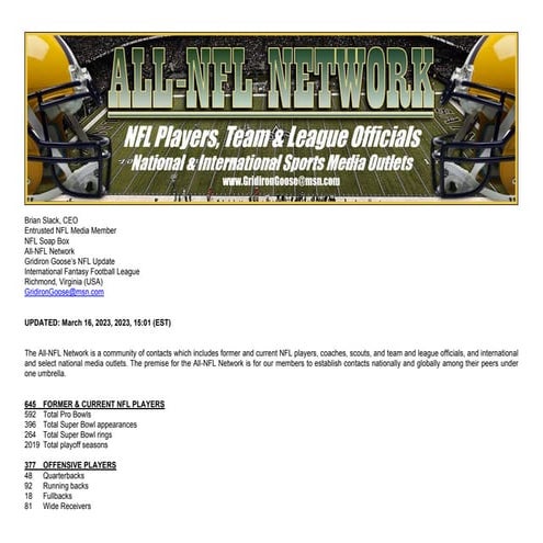 ALLNFLNETWORK CONTACTS | PDF