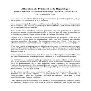 Allocution du Président de la Rép...