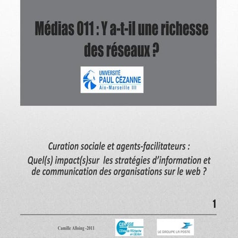 Curation sociale et agents-facilitateurs : quels impacts sur les stratégies d...
