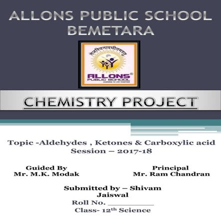 Aldehydes and Ketones