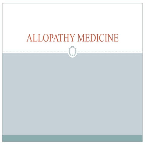 Allopathy