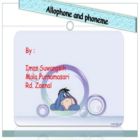 Allophone and phoneme. persentation