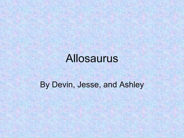 Allosaurus