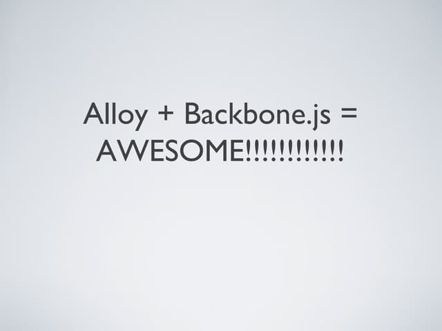 Alloy backbone