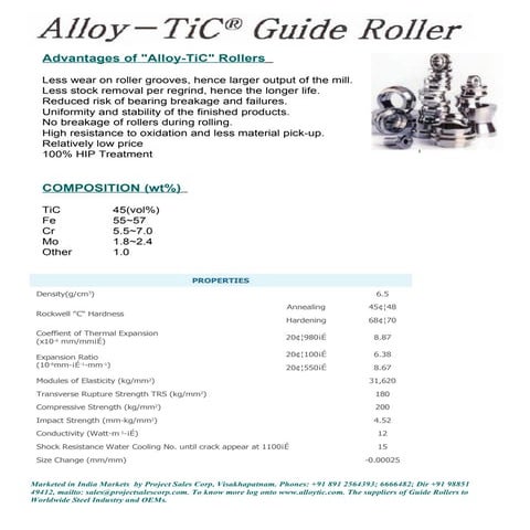 Alloytic Guide Roller Machining & Regrinding | PPT