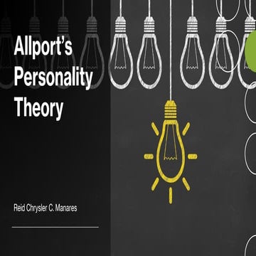 UTS – Allport's Personality (Trait) Theory