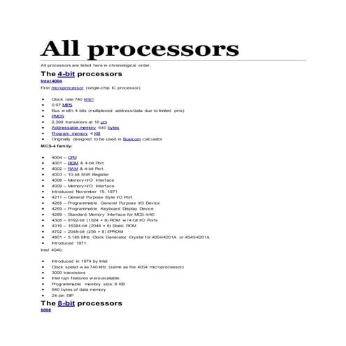 All processors