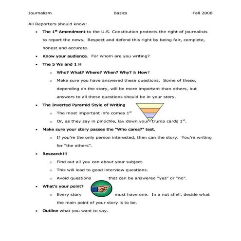 All Reporters Should Know