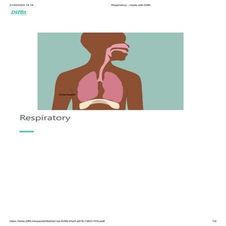 The respiratory system is a group of organs and tissues that help us breathe. I