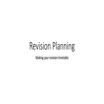 Collected Revision Presentations