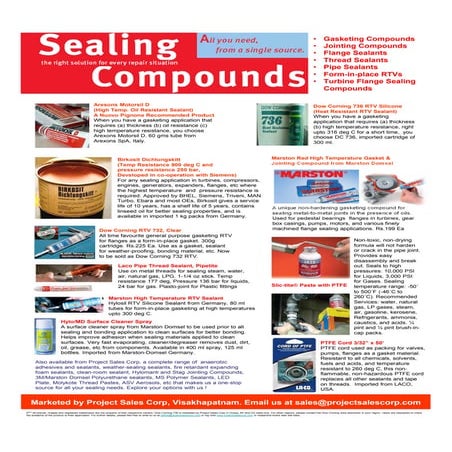 All Sealing Compounds - One Source, Oct 2011