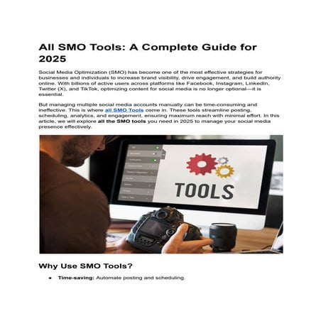 All SMO Tools: A Complete Guide for 2025