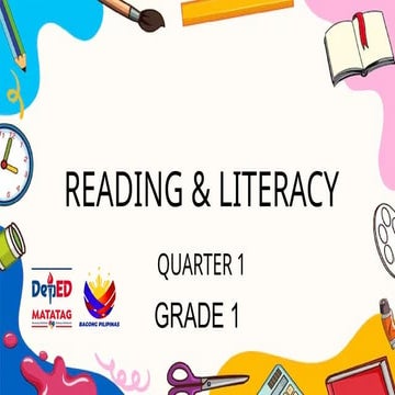 Grade 1 MATATAG Curriculum FIRST QUARTER PRESENTATION | PPTX