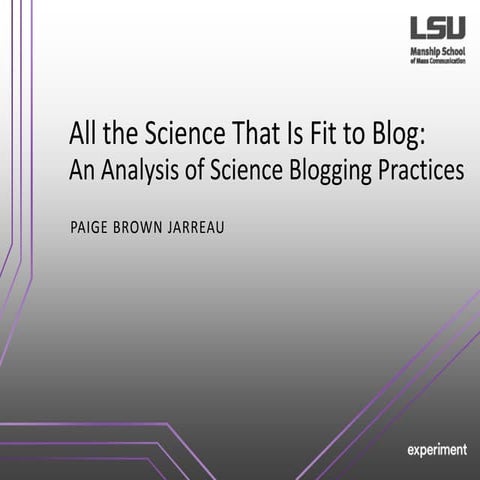 All the Science that’s Tit to Blog - ARCS Talk