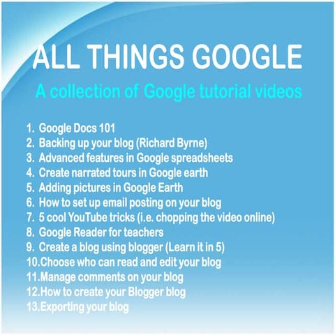 All things Google - a collection of tutorials