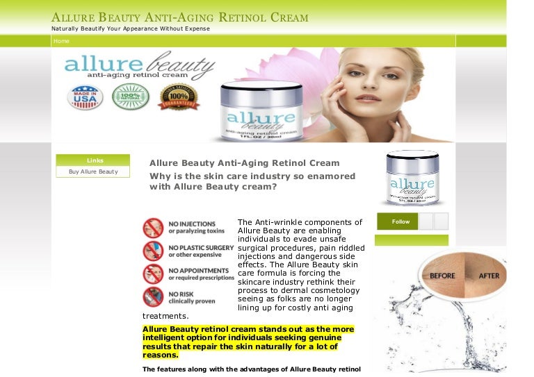 allure wrinkle cream