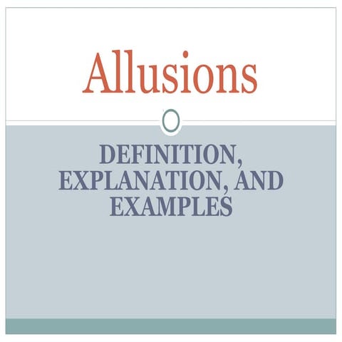 Allusions