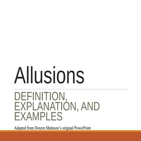 Allusions
