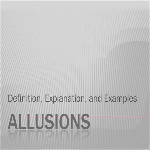 Allusions